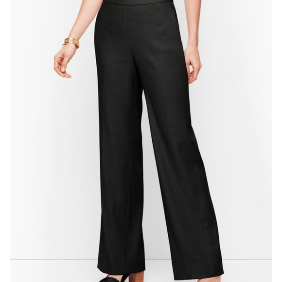 Talbots Stretch Wool-Lined Wide Leg Dress Pants - Picture 7 of 7